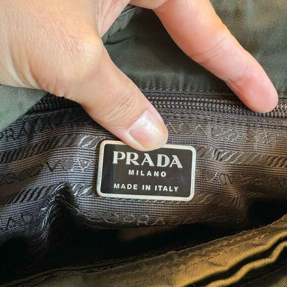 Prada Milano Shoulder Handbag Nylon Rolled Handles - Picture 7 of 13